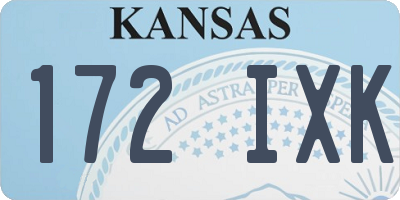KS license plate 172IXK