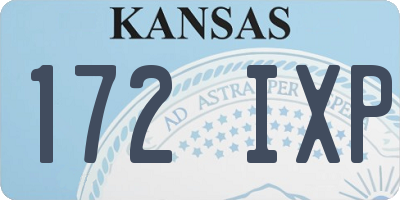 KS license plate 172IXP