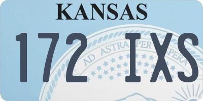 KS license plate 172IXS