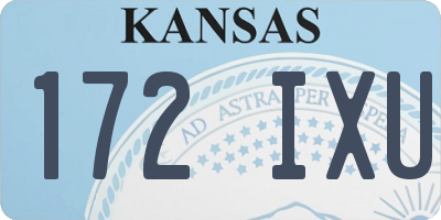 KS license plate 172IXU