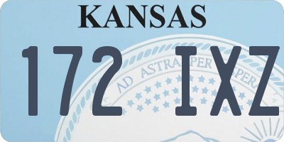 KS license plate 172IXZ