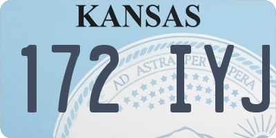KS license plate 172IYJ