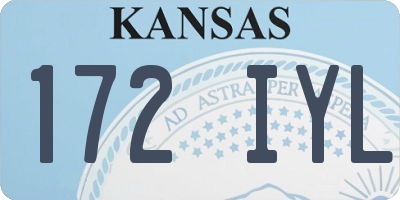 KS license plate 172IYL
