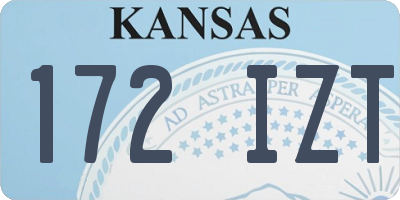 KS license plate 172IZT