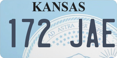 KS license plate 172JAE