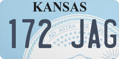 KS license plate 172JAG