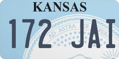 KS license plate 172JAI