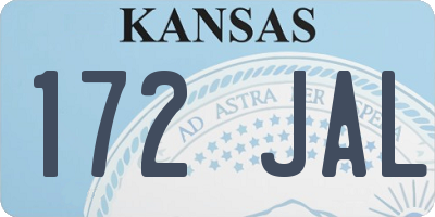 KS license plate 172JAL