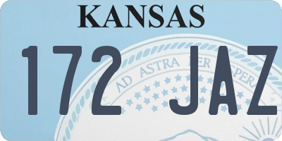 KS license plate 172JAZ
