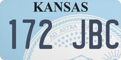 KS license plate 172JBC