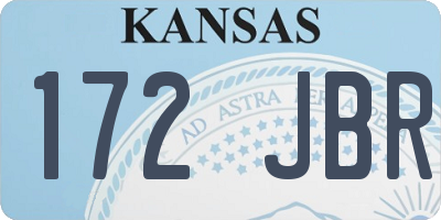 KS license plate 172JBR