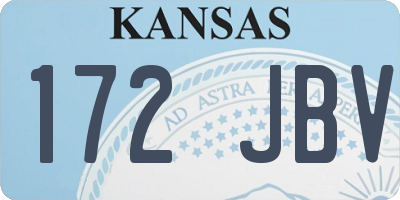 KS license plate 172JBV