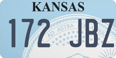 KS license plate 172JBZ