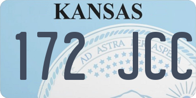 KS license plate 172JCC