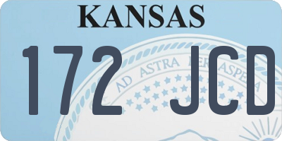 KS license plate 172JCD