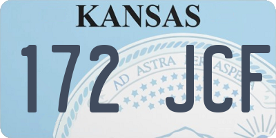 KS license plate 172JCF