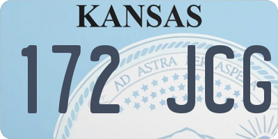 KS license plate 172JCG