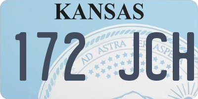 KS license plate 172JCH