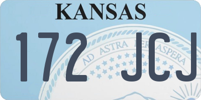 KS license plate 172JCJ