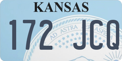 KS license plate 172JCQ
