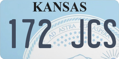KS license plate 172JCS