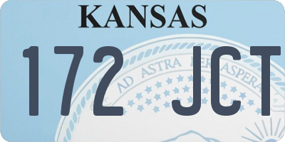 KS license plate 172JCT