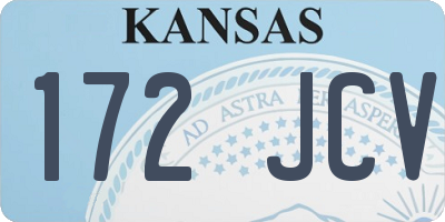 KS license plate 172JCV