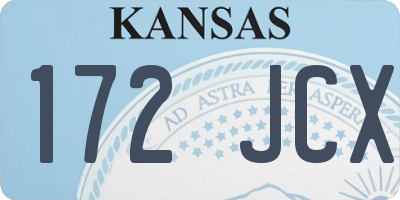 KS license plate 172JCX