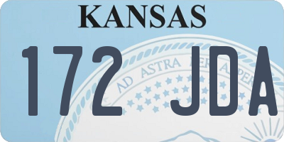 KS license plate 172JDA