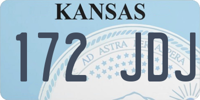 KS license plate 172JDJ