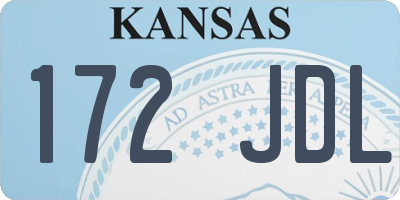 KS license plate 172JDL