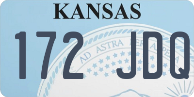 KS license plate 172JDQ