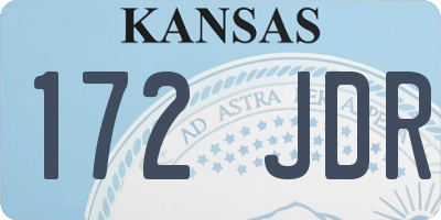 KS license plate 172JDR