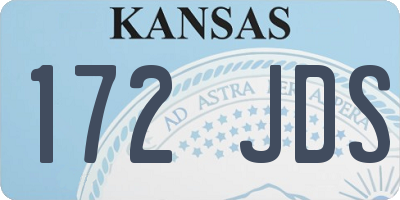 KS license plate 172JDS