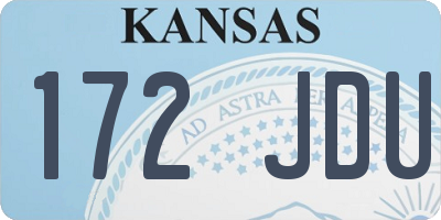 KS license plate 172JDU