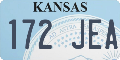 KS license plate 172JEA