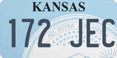 KS license plate 172JEC