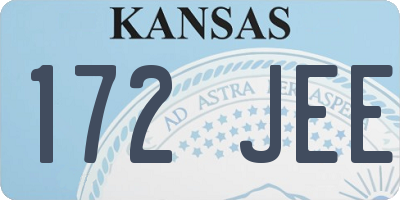 KS license plate 172JEE