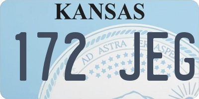 KS license plate 172JEG