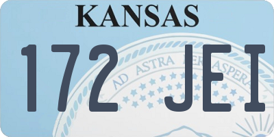 KS license plate 172JEI