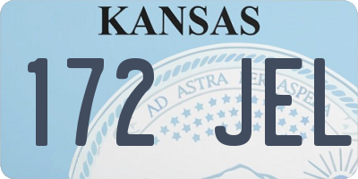 KS license plate 172JEL