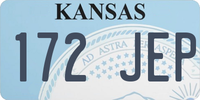 KS license plate 172JEP