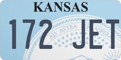 KS license plate 172JET