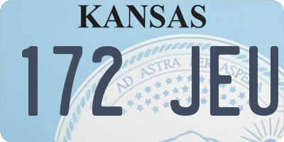 KS license plate 172JEU