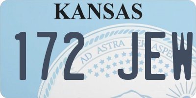 KS license plate 172JEW