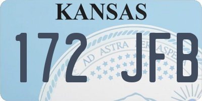 KS license plate 172JFB