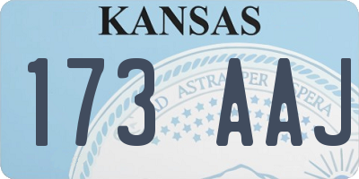 KS license plate 173AAJ