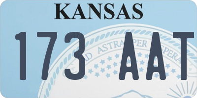 KS license plate 173AAT