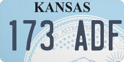 KS license plate 173ADF