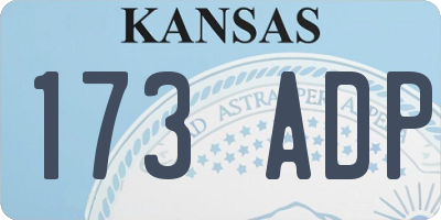KS license plate 173ADP